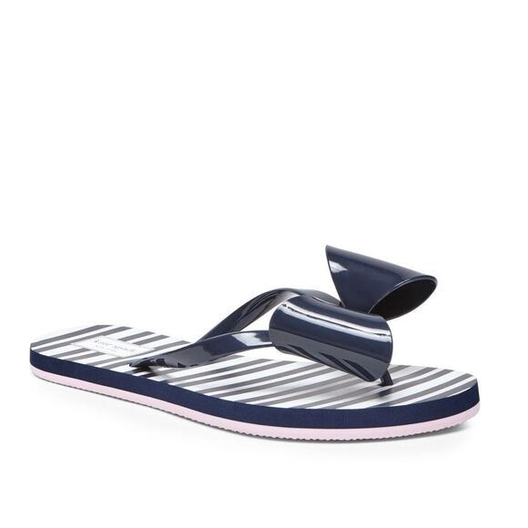 New! KATE SPADE Women's Norma Bow Flip-Flop Sandals Shoes Blue White Size 6 - Picture 3 of 11